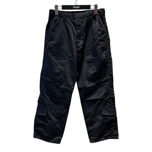 ノンサピエンス nonsapiens 裾ドローコードカーゴパンツ ブラック サイズ：2