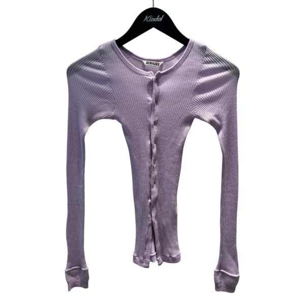 オーラリー AURALEE WOOL SOFT RIB CARDIGAN カーディガン A24AC0...