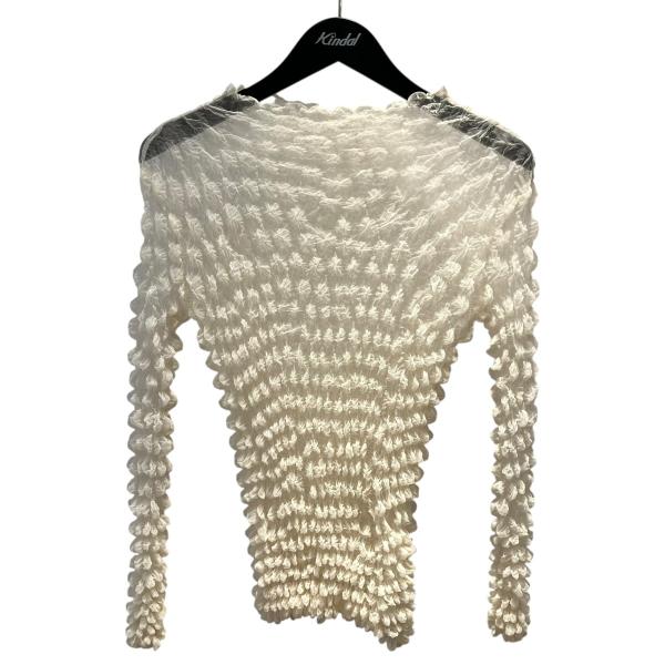 アメリ AMERI 2PIECES SHEER POPCORN TOP ロングスリーブカットソー 0...