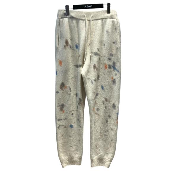 オーラリー AURALEE CASHMERE HAND PAINTED KNIT PANTS カシミ...