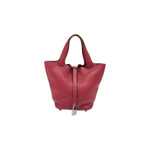 エルメス HERMES 2015製 ピコタンロックPM カデナ ハンドバッグ T刻印 ルージュアッシュ