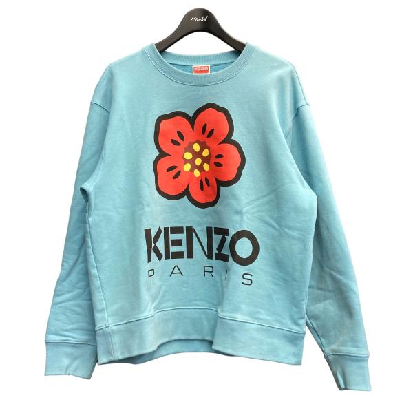 【値下げ】KENZO 「’Boke Flower’」 プリントクルーネックスウェット スカイブルー ...