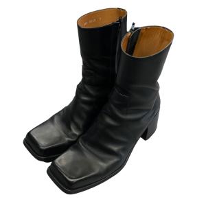 【値下げ】JOHN LAWRENCE SULLIVAN 「SQUARE TOE BOOTS」 スクエアトゥヒールブーツ ブラック サイズ：7 (EC)｜kindal