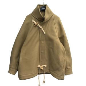 ハイク HYKE 19AW オーバーサイズスタンドカラーショートダッフルコート 192-17163 オリーブ サイズ：1｜kindal