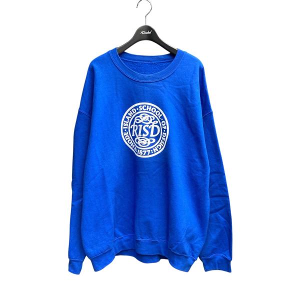 【値下げ】USED RISD RHODE ISLAND SCHOOL プルオーバースウェット ブルー...