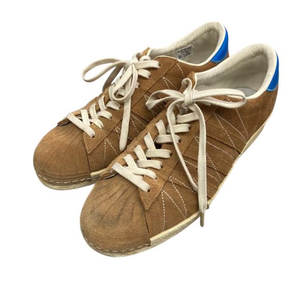 【値下げ】adidas×UNION SUPERSTAR 80V スニーカー B34079 ブラウン ...