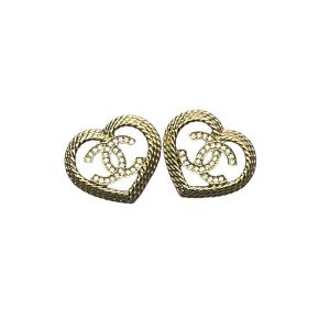【値下げ】CHANEL ココマーク ハート イヤリング ゴールド (栄サウスピークス店)