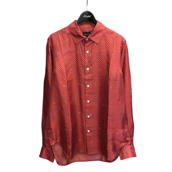 【値下げ】BANANATIME シルク ドットシャツ レッド サイズ：XS (栄サウスピークス店)