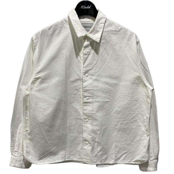 ヤエカ YAECA COMFORT SHIRT WIDE SHORT スナップボタンシャツ ホワイト...