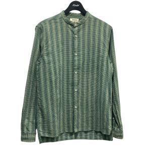 アクネストゥディオズ ACNE STUDIOS PINE OMBRE オンブレチェック バンドカラーシャツ グリーン サイズ：44｜kindal