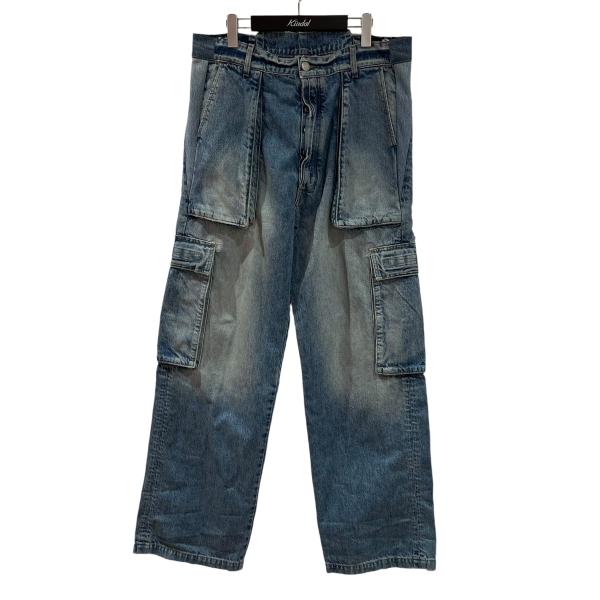 【値下げ】B1ARCHIVES WIDE LEG CARGO デニムパンツ インディゴ サイズ：30...