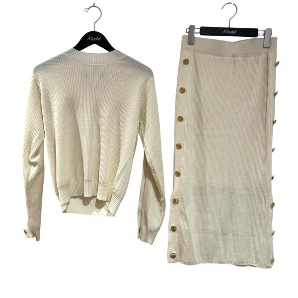 【値下げ】Adonisis ニットセットアップ 240327／240328 アイボリー サイズ：F ...