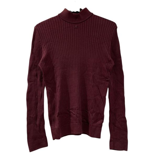 【値下げ】courreges MOCKNECK RIB KNIT ニット ブラウン サイズ：4 (名...