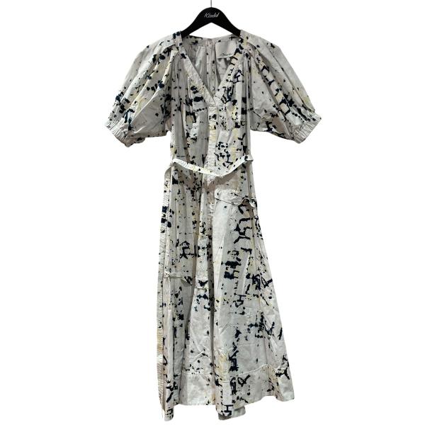 スリーワンフィリップリム 3．1 phillip lim カレイドスコーププリントVネックドレス 半...