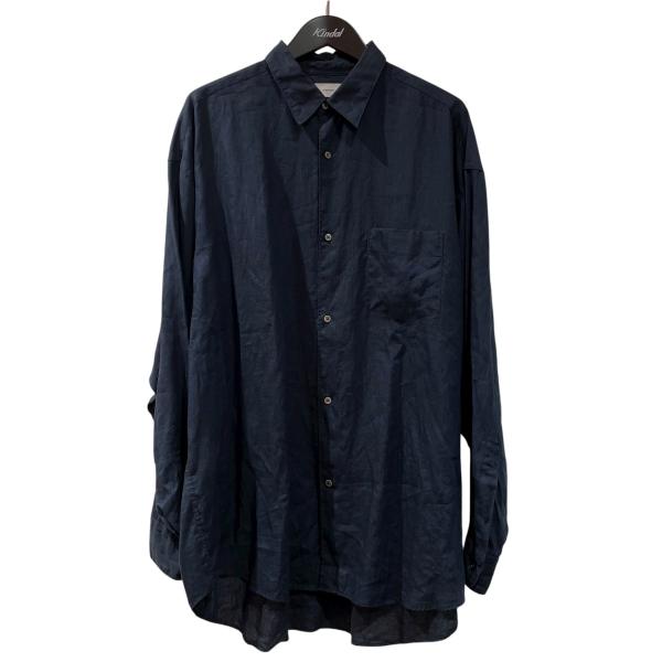 グラフペーパー Graphpaper 長袖シャツ GM232-50061B ネイビー サイズ：Fre...