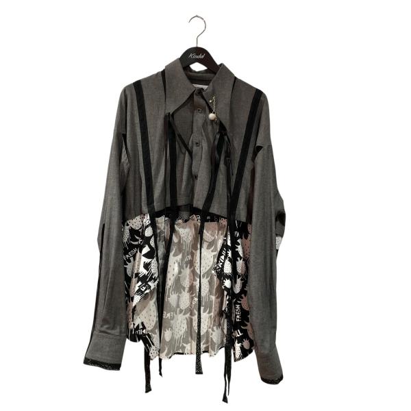 【値下げ】KIDILL×rurumu×Bred Westfall 長袖ブラウス KL1018 グレー...