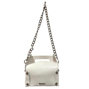 エムエーエスユー MASU LEATHER CAKE BAG ショルダーバッグ ホワイト