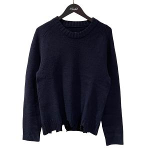 メゾンマルジェラ Maison Margiela ピリング加工クルーネックニット セーター 厚手ニット S50GP0160 ネイビー サイズ：S