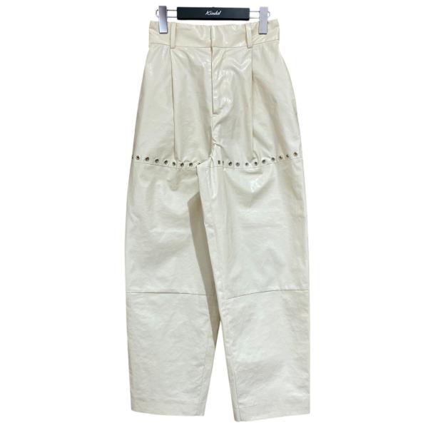 【値下げ】muller of yoshiokubo グロスタックパンツ MLS24407 ホワイト ...