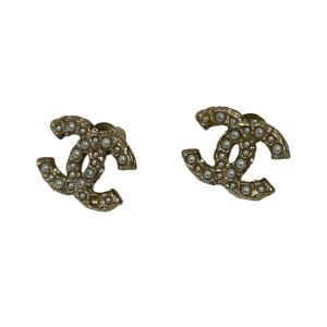 シャネル CHANEL ココマークフェイクパールピアス ゴールド