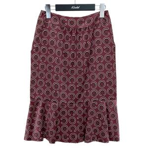 CHANEL coco総柄スカート P18207V10410 レッド サイズ：36 (なんばウォーク2号店)