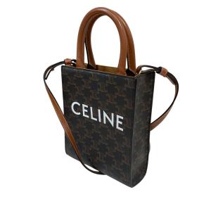 セリーヌ CELINE トリオンフ ミニバーティカルカバ 2WAYバッグ ブラウン