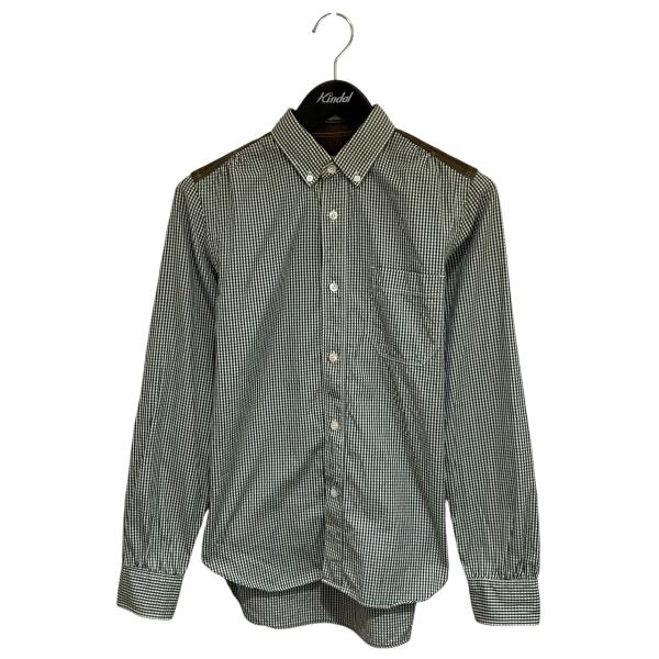 【値下げ】CDG JUNYA WATANABE MAN 綿オックスギンガム × 綿エステルクロスシャ...