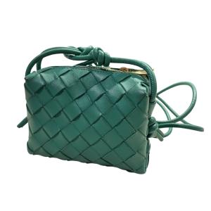 BOTTEGA VENETA イントレチャート ミニ ループレザーショルダーバッグ ポシェット グリーン サイズ：記載なし (静岡パルコ店)