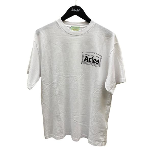 アリーズ ARIES Temple SS Tee ロゴプリント半袖Tシャツ ホワイト サイズ：S