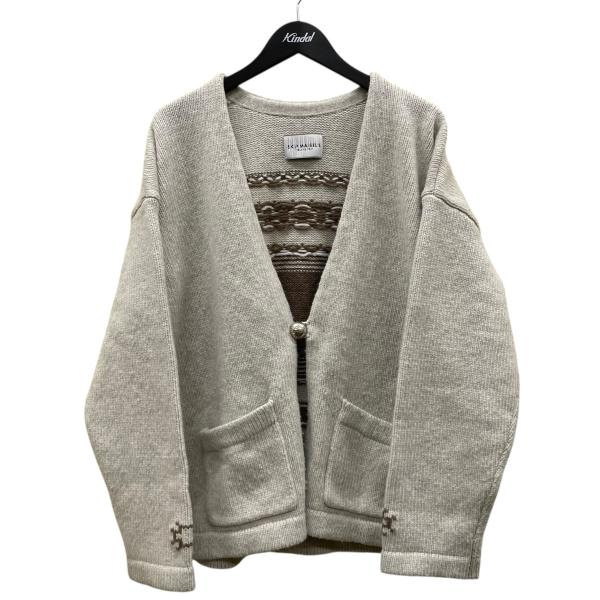 【値下げ】SKIP MALSELS ウールニットカーディガン アイボリー サイズ：2 (EC)