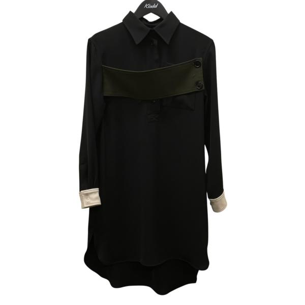 【値下げ】Plan C 長袖ワンピース ABCAC55KHZTP040 ブラック サイズ：36 (広...