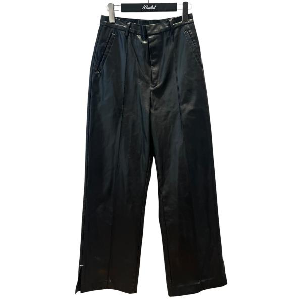 アメリ AMERI PIN TUCK SYNTHETIC LEATHER PANTS フェイクレザー...