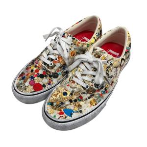 【値下げ】VANS×Supreme×Mike Kelley 【Skate Era】 ローカットスニーカー ホワイト×マルチ サイズ：27 (EC)