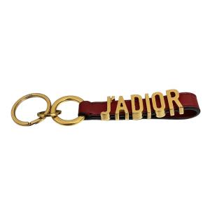 ディオール DIOR キーリング レッド×ゴールド