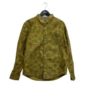ステューシー stussy カモフラージュ柄 ボタンダウンシャツ オリーブ サイズ：L