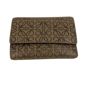 ロエベ LOEWE リピート アナグラム 3つ折り財布 ブラウン