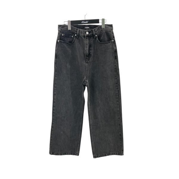 コーダー CODA BLACK ACID WASH BREAK CUT STRAIGHT JEANS...