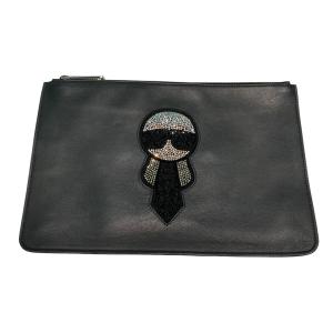 フェンディ FENDI カール ラガー フェルド クラッチバッグ ZN0078-3IT ブラック