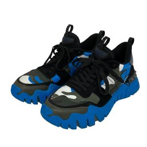 VALENTINO GARAVANI スニーカー TUC88Y2 ブルー×カーキ×ブラック サイズ：40(25cm相当） (西宮今津店)