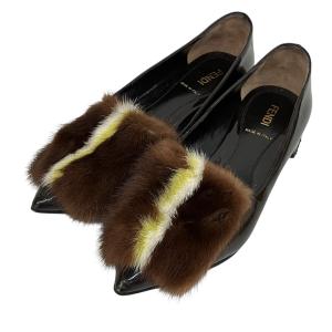 フェンディ FENDI パンプス ブラウン サイズ：34 1/2(21.5cm相当）