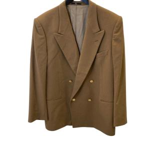 ヴァレンティノ・ガラヴァーニ VALENTINO GARAVANI カシミヤ混 金ボタン ダブルジャケット キャメル サイズ：2