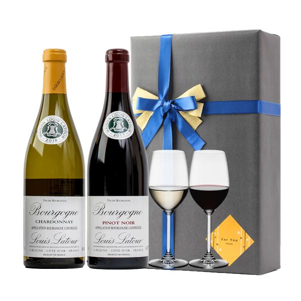 おしゃれ ラッピング 無料 プレゼント お酒 ギフト ルイ ラトゥール ブルゴーニュ シャルドネ 2...