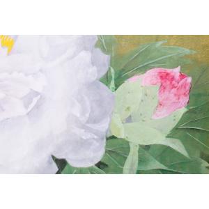 【真作】松尾敏男 「紅向富貴」 日本画 F6号...の詳細画像2