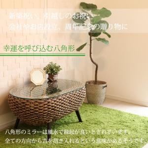 名入れ 鏡 八角形 ミラー 名前入れ しあわせ...の詳細画像1