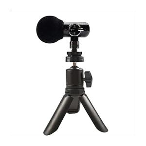 MEDIKポータブル高性能マイクQmicKIT三脚スタンド付きブラックMCH-A115-BK