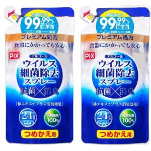 【2個セット販売】ライオンケミカル Pixアルコールウイルス除菌スプレー 詰替え用　350mlｘ2個