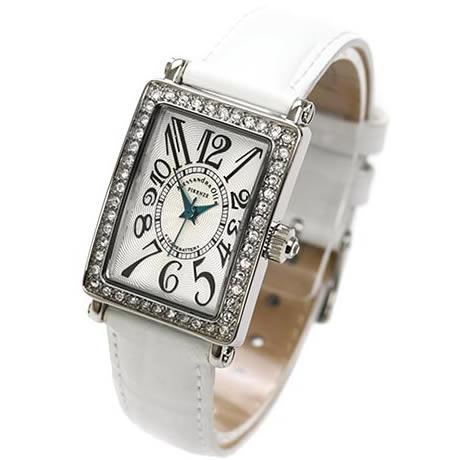 アレサンドラオーラ AO-1500-1WH レディーストノー型腕時計 スワロフスキー