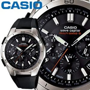 CASIO カシオ ウェーブセプター M410 クロノグラフ メンズ ブラック 樹脂バンド マルチバ...