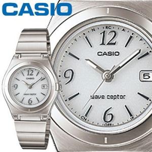 CASIO カシオ ウェーブセプター 10DJ レディース ホワイト （アラビア数字） ステンレスバンド タフソーラー 電波時計 Wave Ceptor｜king