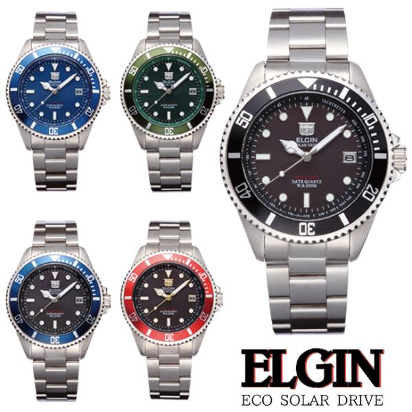 エルジン[ELGIN] NEWソーラーダイバー 腕時計 FK1426S-B FK1426S-BL F...